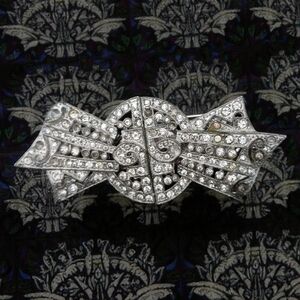 Vintage Art Deco Paste Duet Brooch/Shoe Clips